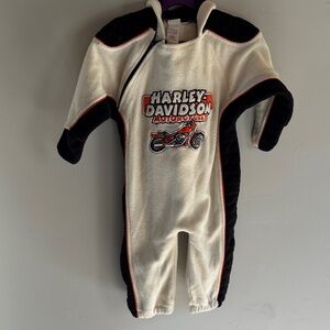 Harley-Davidson Cream and Black Infant Jumpsuit